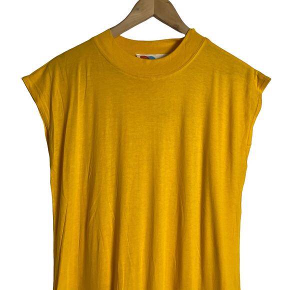 Free People Beach All Day Long Midi T-Shirt Dress in Sun Yellow Size XS - Picture 3 of 12